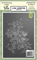 Lisa Horton Crafts Embossing Folder Poinsettia And Holly