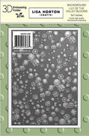 Lisa Horton Crafts Mini Blooms Embossing Folder 5"X7" Lily Of the Valley Background