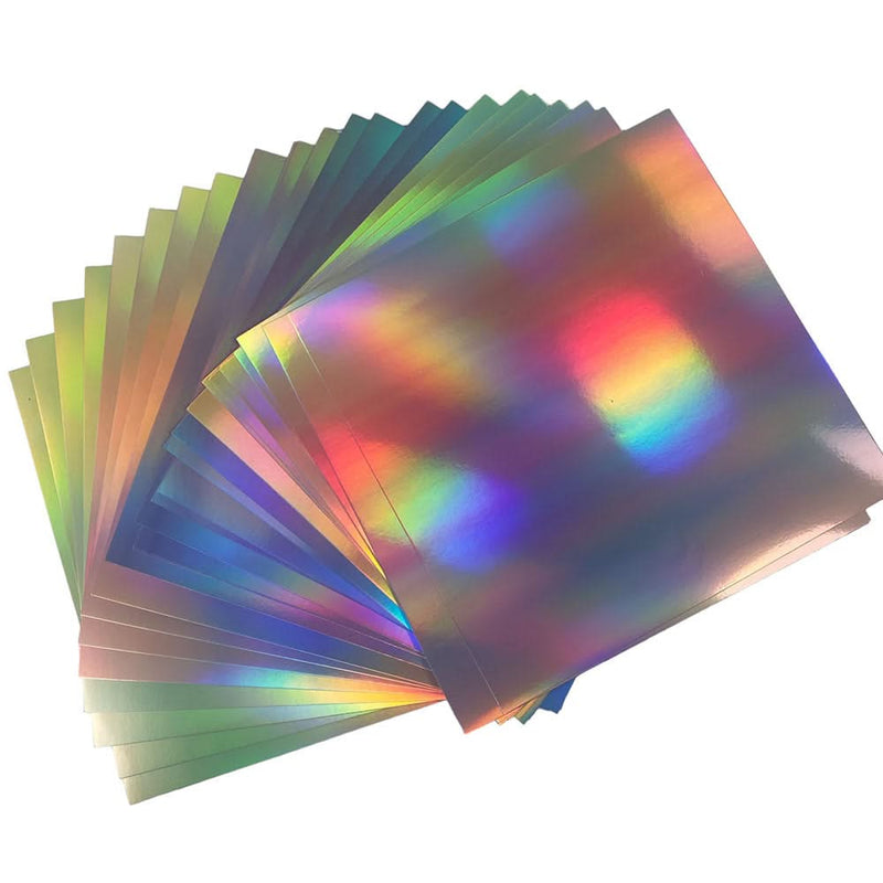 Lisa Horton Crafts 300gsm Cardstock 12"X12" Rainbow Satin Holographic