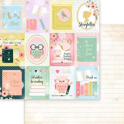 Memory Place Double-Sided Paper Pack 6"X6" 24 pack  Book Lover*