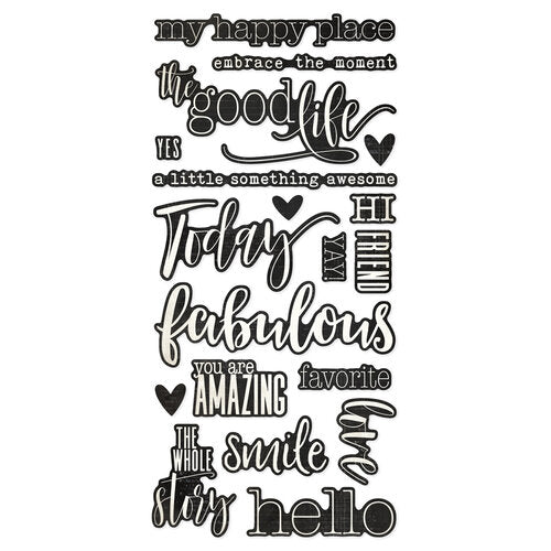 Simple Vintage Essentials Foam Stickers 40pack Titles*