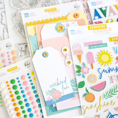 Pinkfresh Journaling Bits 14 pack Sunshine On My Mind*