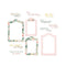 P13 Flowerish Ephemera Cardstock Die-cuts 12 pack  Frames & Words*