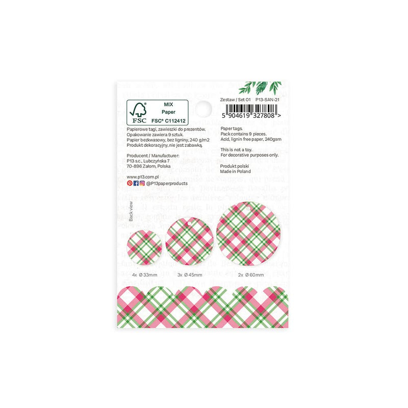 P13 Santa's Workshop Double-Sided Cardstock Tags 9 pack