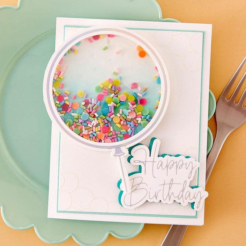 Spellbinders Glimmer Hot Foil Plate & Die Set Giant Party Balloon*