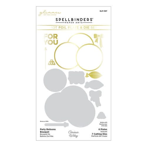 Spellbinders Glimmer Hot Foil Plate & Die Set Party Balloons Bouquet*