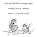 House Mouse Cling Rubber Stamp Healing Thoughts