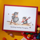 House Mouse Cling Rubber Stamp Healing Thoughts