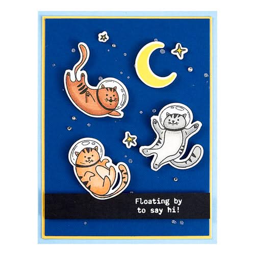 Simon Hurley create. Clear Stamps 6"X9" Space Friends