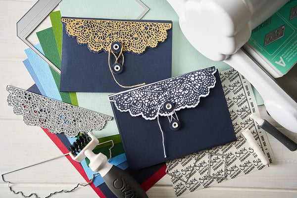 Sizzix Thinlits Die Set By 49 and Market 10/Pkg - Laced Folio