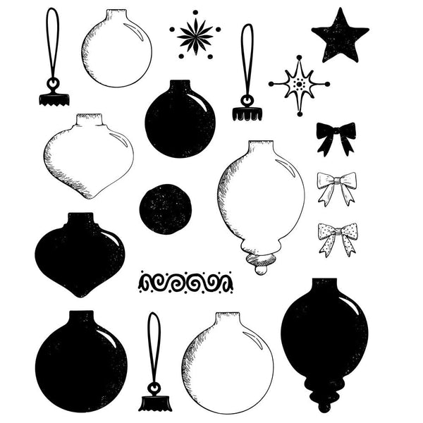 Sizzix-Ready Baubles Clear Stamp Set w/ Framelits