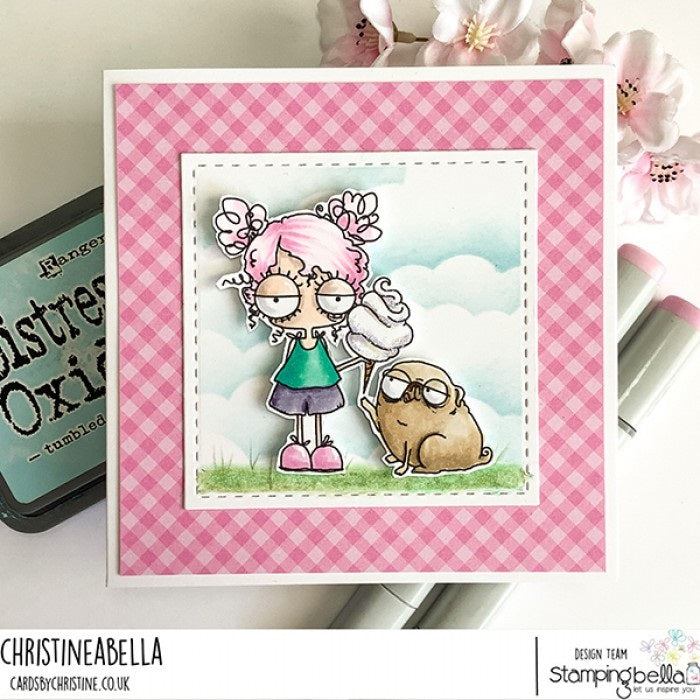 Stamping Bella Cling Stamp - Mini Oddball Cotton Candy & Pug*