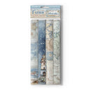 Stamperia Polyester Fabric 12"x 12" 4/Pkg - Silent Sea