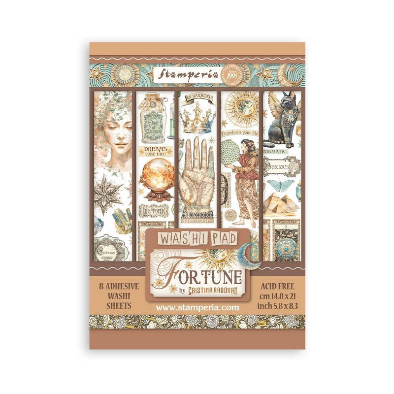 Stamperia A5 Washi Pad 8/Pkg - Fortune