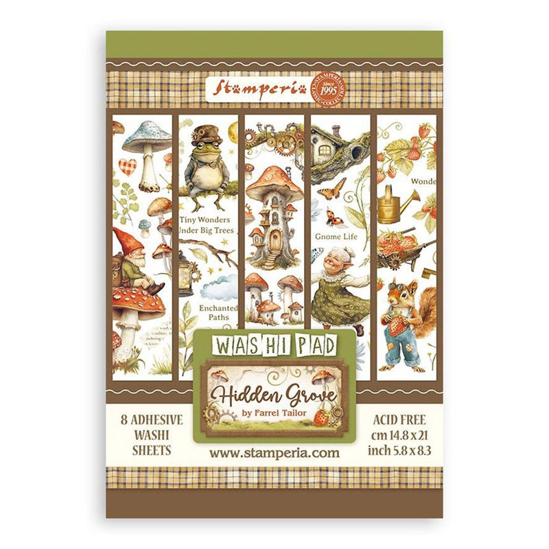 Stamperia A5 Washi Pad 8/Pkg - Hidden Grove