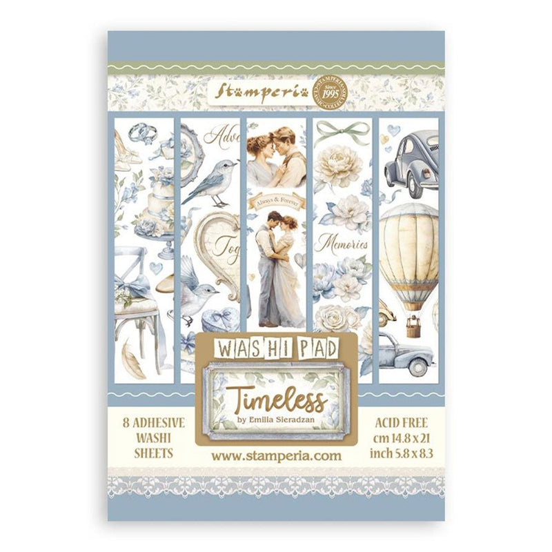 Stamperia A5 Washi Pad 8/Pkg - Timeless