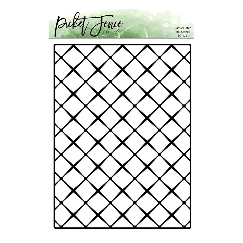 Picket Fence Studios Stencil 6"x 8" - Classic Hatch
