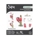 Sizzix Clear Stamps Set 8/Pkg w/ 6/Pkg Framelits Die Set by 49 and Market - Letter Drop