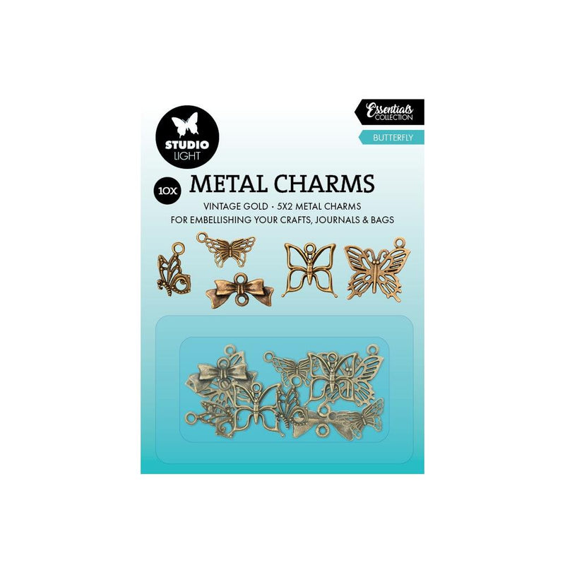 Studio Light Consumables Metal Charms 10/Pkg Nr. 02 Butterfly