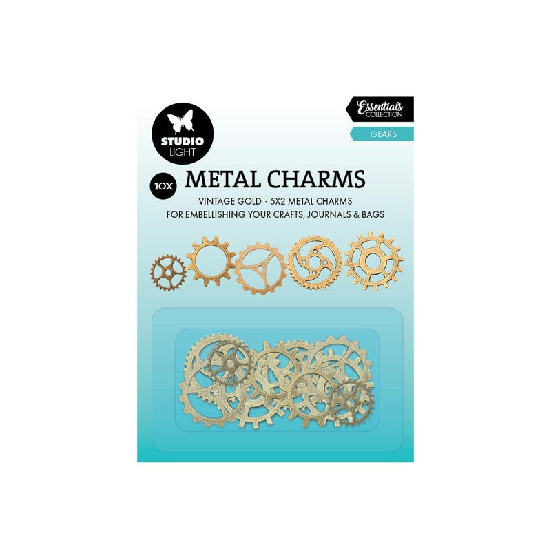 Studio Light Consumables Metal Charms 10/Pkg Nr. 03 Gears