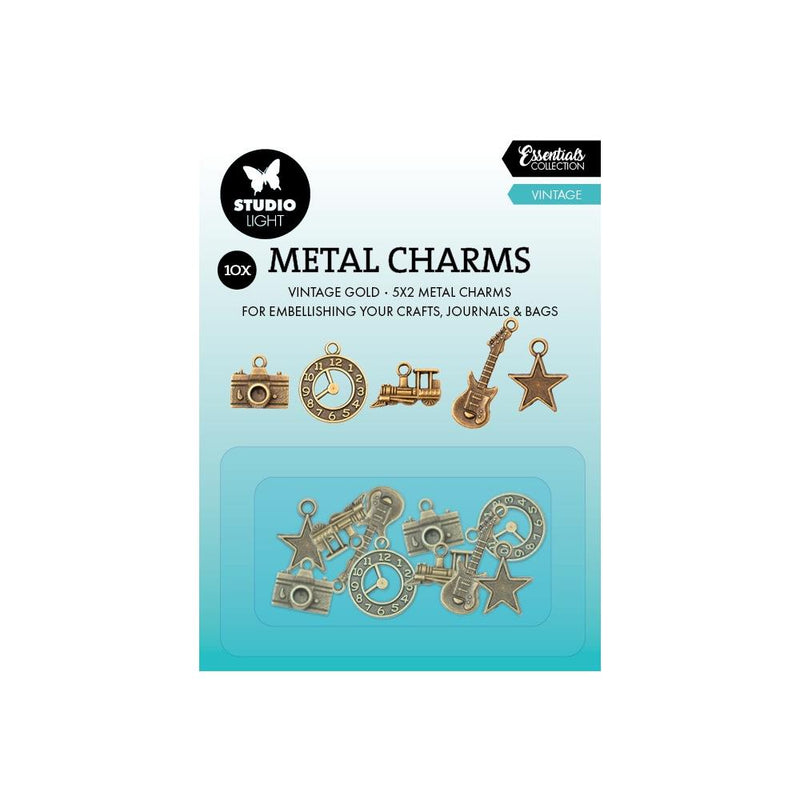 Studio Light Consumables Metal Charms 10/Pkg Nr. 04 Vintage Consumables