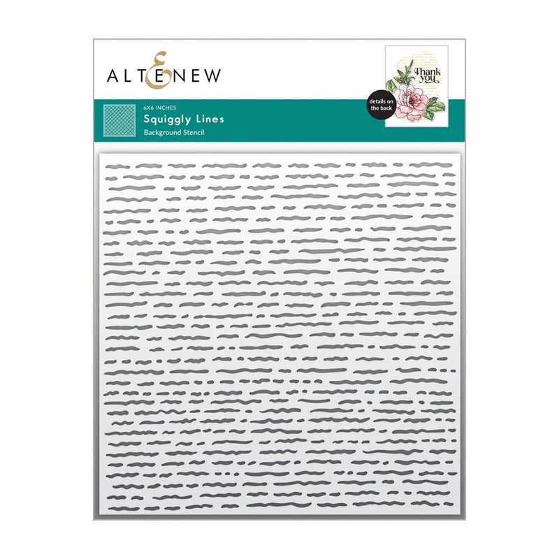 Altenew Squiggly Lines Background Stencil