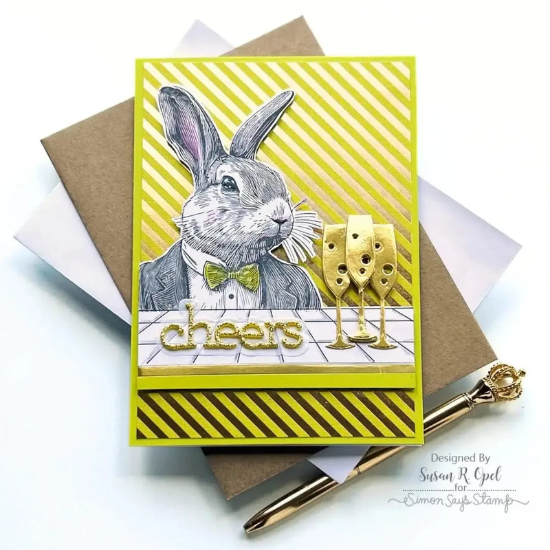 Tim Holtz Cling Stamps 7"x 8.5" - Mr. Rabbit