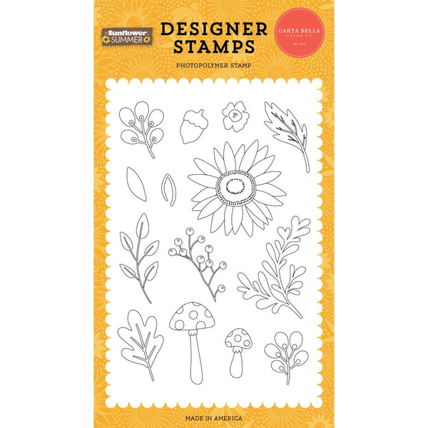 Carta Bella Sunflower Summer Stamps Sunflower Garden