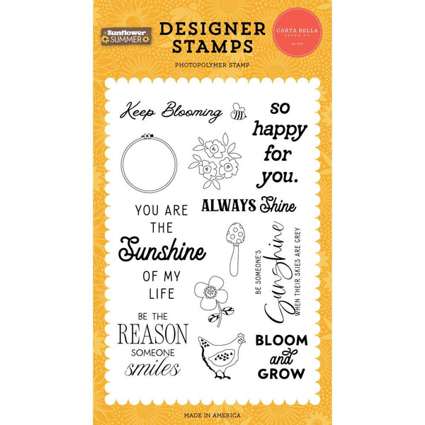 Carta Bella Sunflower Summer Stamps Keep Blooming