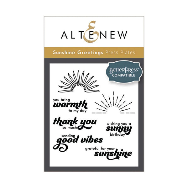 Altenew Sunshine Greetings Press Plate Set*