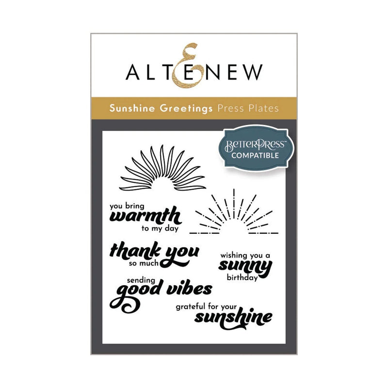 Altenew Sunshine Greetings Press Plate Set*