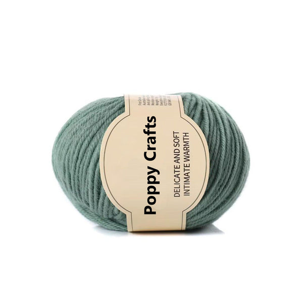 Poppy Crafts Wool Thread Anti-Pilling Yarn 50g - Sage