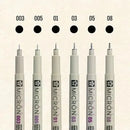 Sakura Pigma Micron 6pc Black Set A