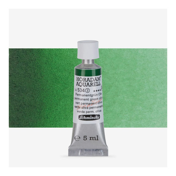 Schmincke Horadam Aquarell Watercolour Paint 5ml - S2 - Permanent Green Olive