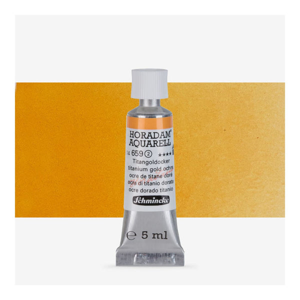 Schmincke Horadam Aquarell Watercolour Paint 5ml - S2 - Titanium Gold Ochre