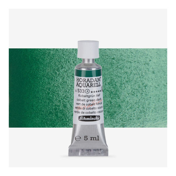 Schmincke Horadam Aquarell Watercolour Paint 5ml - S4 - Cobalt Green Dark