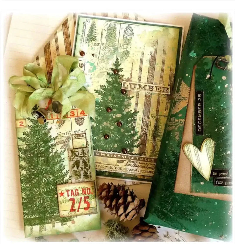 Tim Holtz Cling Stamps 7"X8.5" - Winter Woodlands