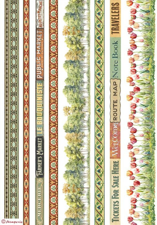 Stamperia A5 Washi Pad 8/Pkg - Art of Travelling
