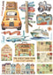 Stamperia A5 Washi Pad 8/Pkg - Art of Travelling