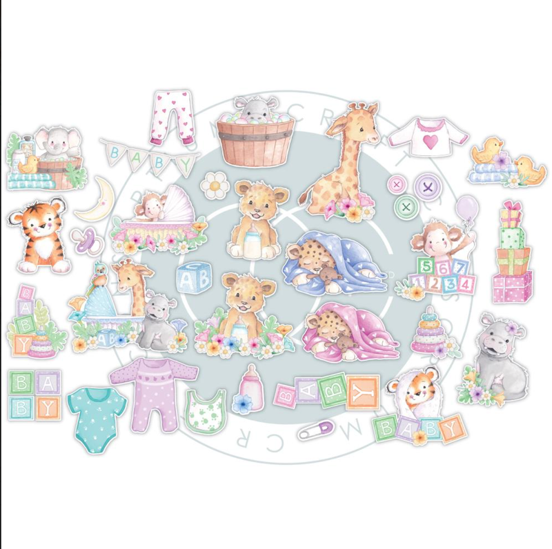 Craft Consortium Chipboard Ephemera 34/Pkg Little Ones