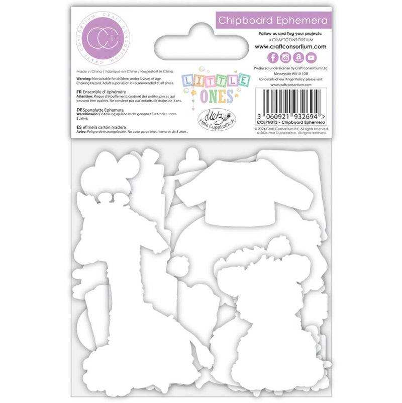 Craft Consortium Chipboard Ephemera 34/Pkg Little Ones