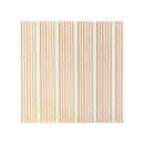 A square sheet of vellum paper featuring a vertical stripe pattern in beige, cream, light blue, pink, and brown on a white background.