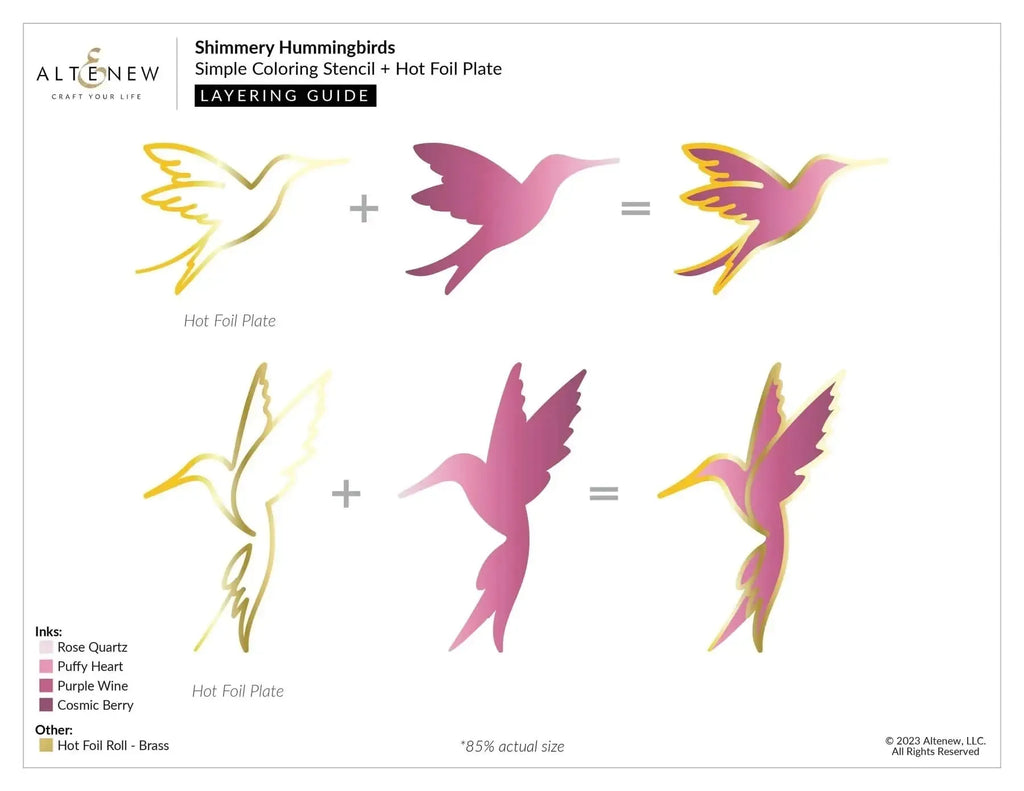 Altenew Shimmery Hummingbirds Hot Foil Plate Set* – CraftOnline