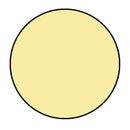 Beige circle with a black outline on a white background