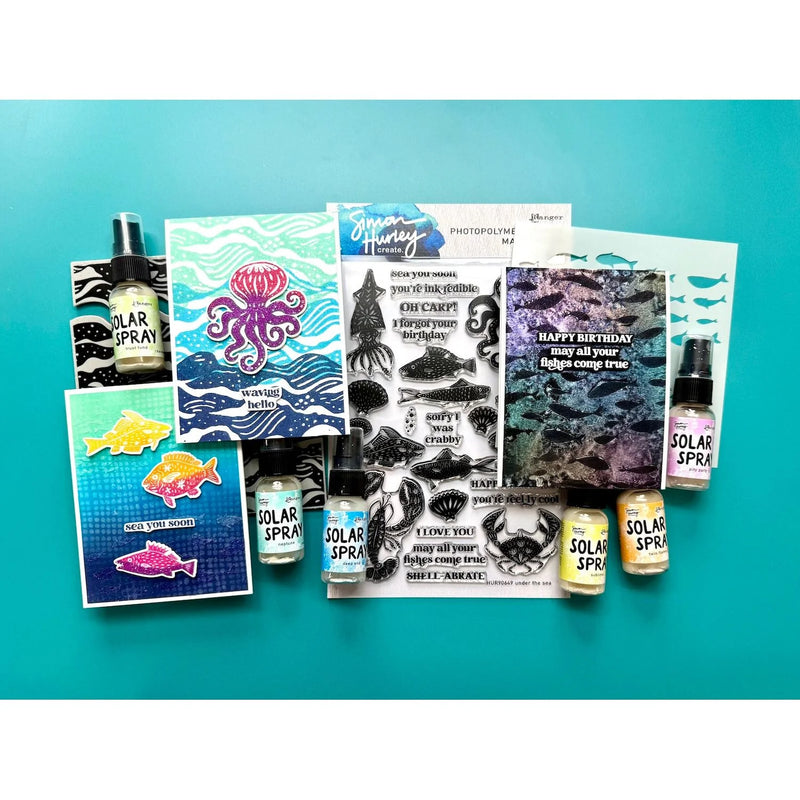 Simon Hurley create. Stencil 6"X6" Fish Frenzy