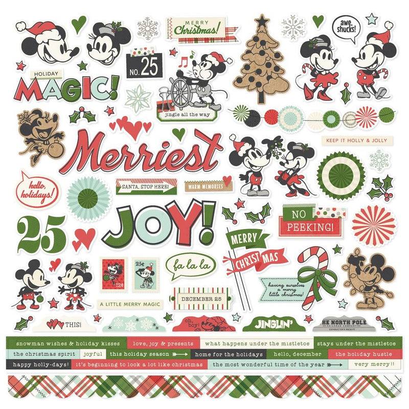 Simple Stories Collection Kit 12"X12" Say Cheese Classic Mouse Christmas
