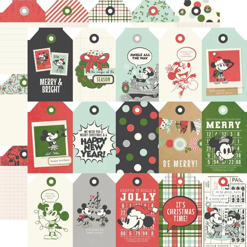 Simple Stories Collection Kit 12"X12" Say Cheese Classic Mouse Christmas