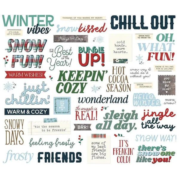 Simple Stories Simple Vintage Flannel Season Bits & Pieces Die-Cuts Sentiment