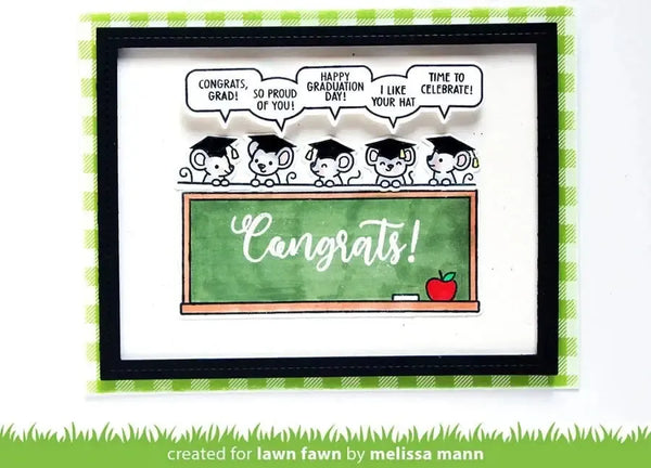 Lawn Fawn Clear Stamp Set - Simply Celebrate Graduation