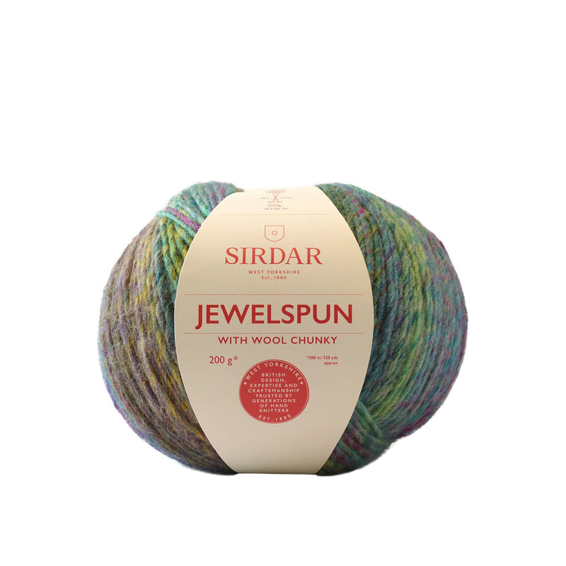 Sirdar Jewelspun With Wool Chunky Yarn 200g - Emerald Shore